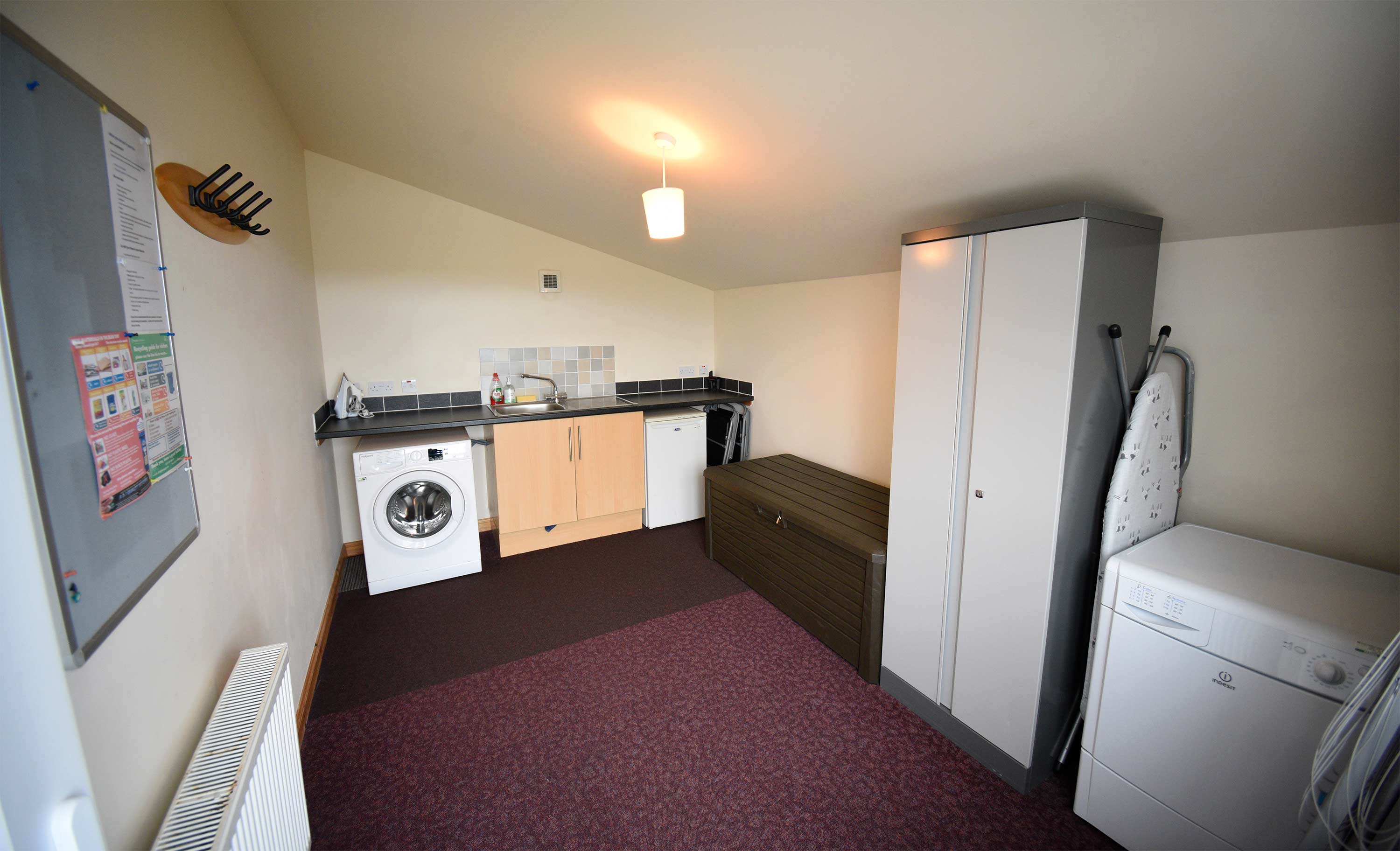 Our self catering accommodation contains a utility room with washing and drying facilities