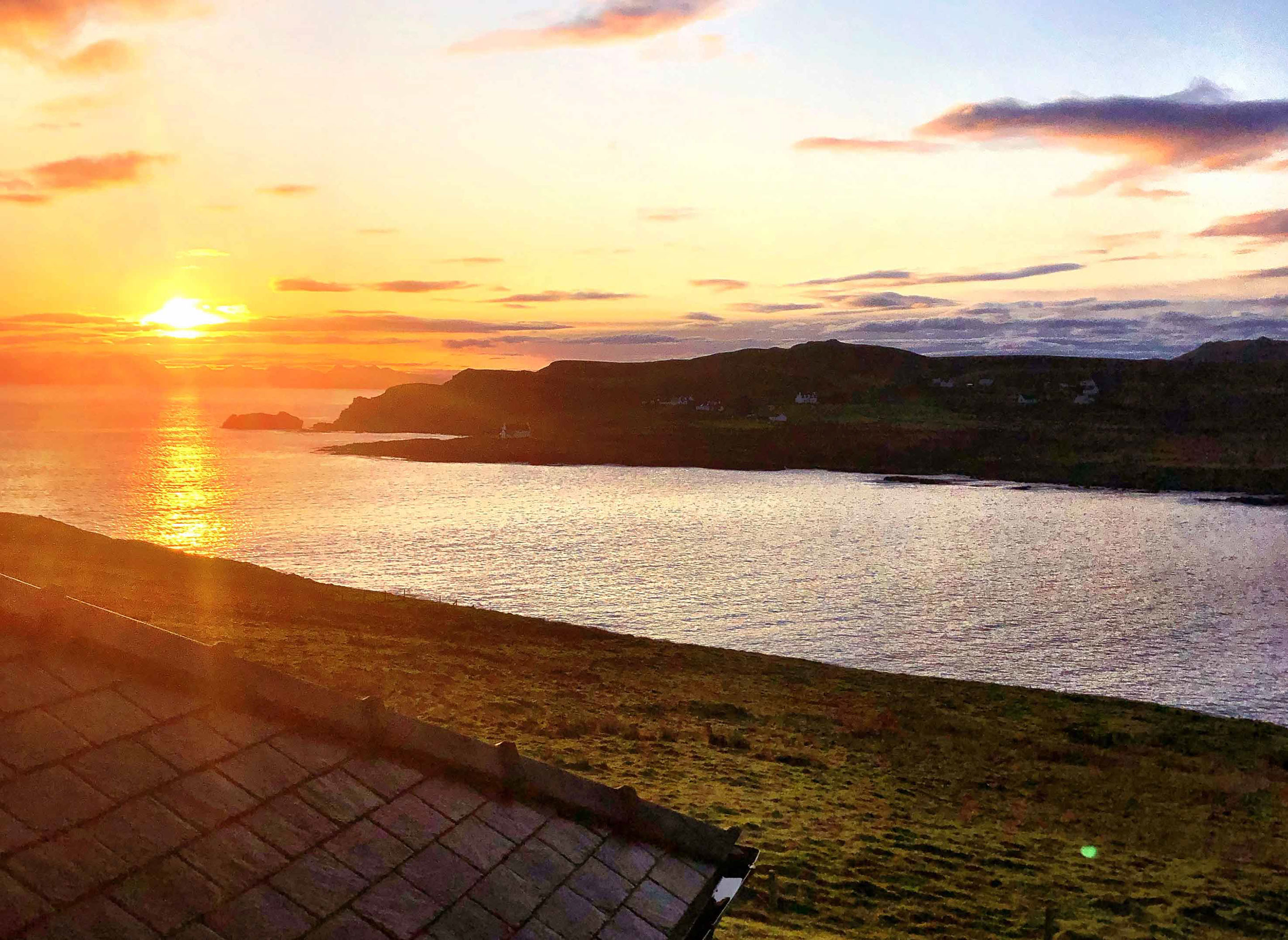 Enjoy stunning sunsets and sunrises at Aird Cottage Self Catering Accommodation