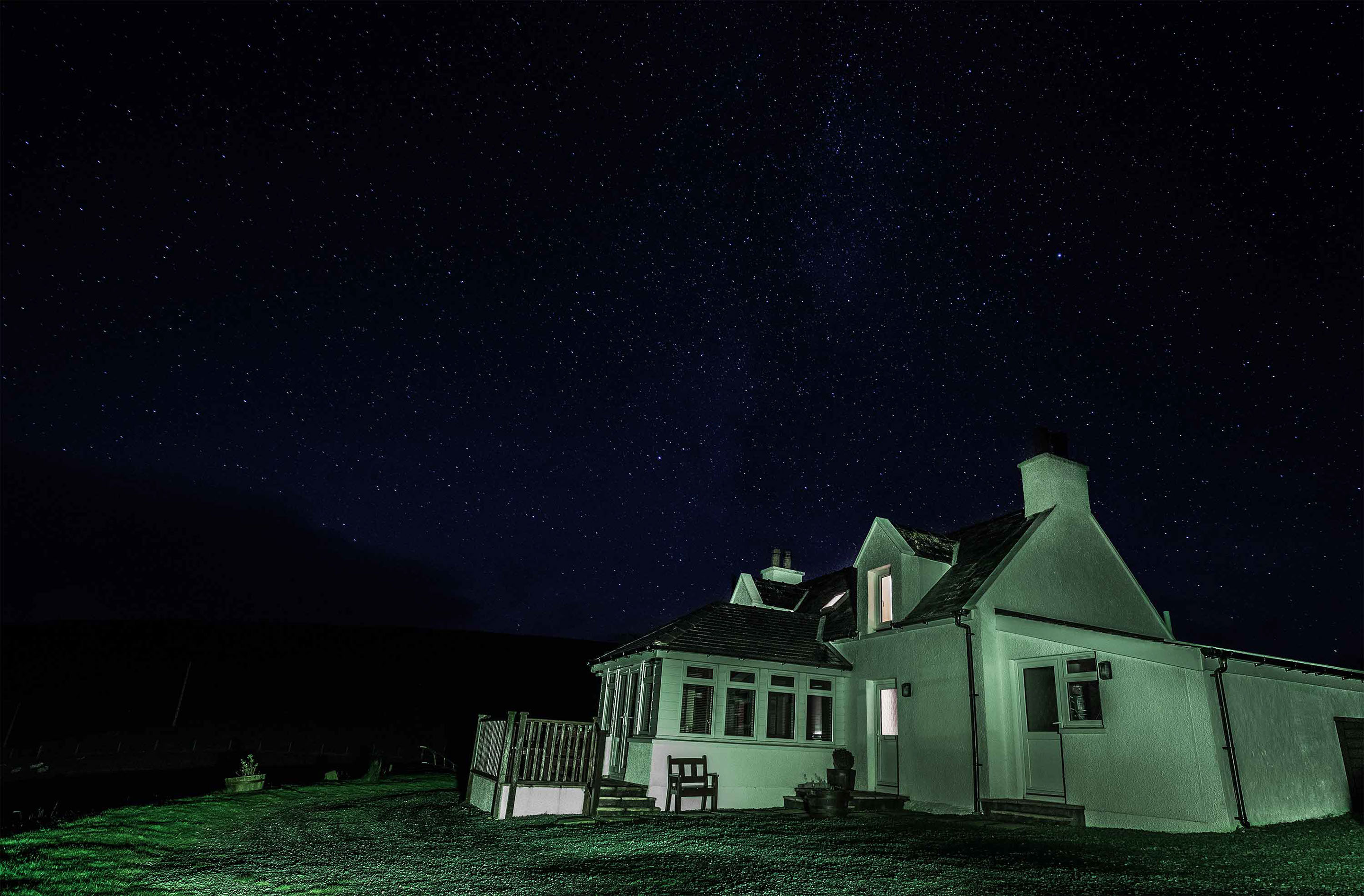 Enjoy stunning nights looking at the stars at Aird Cottage self catering accommodation