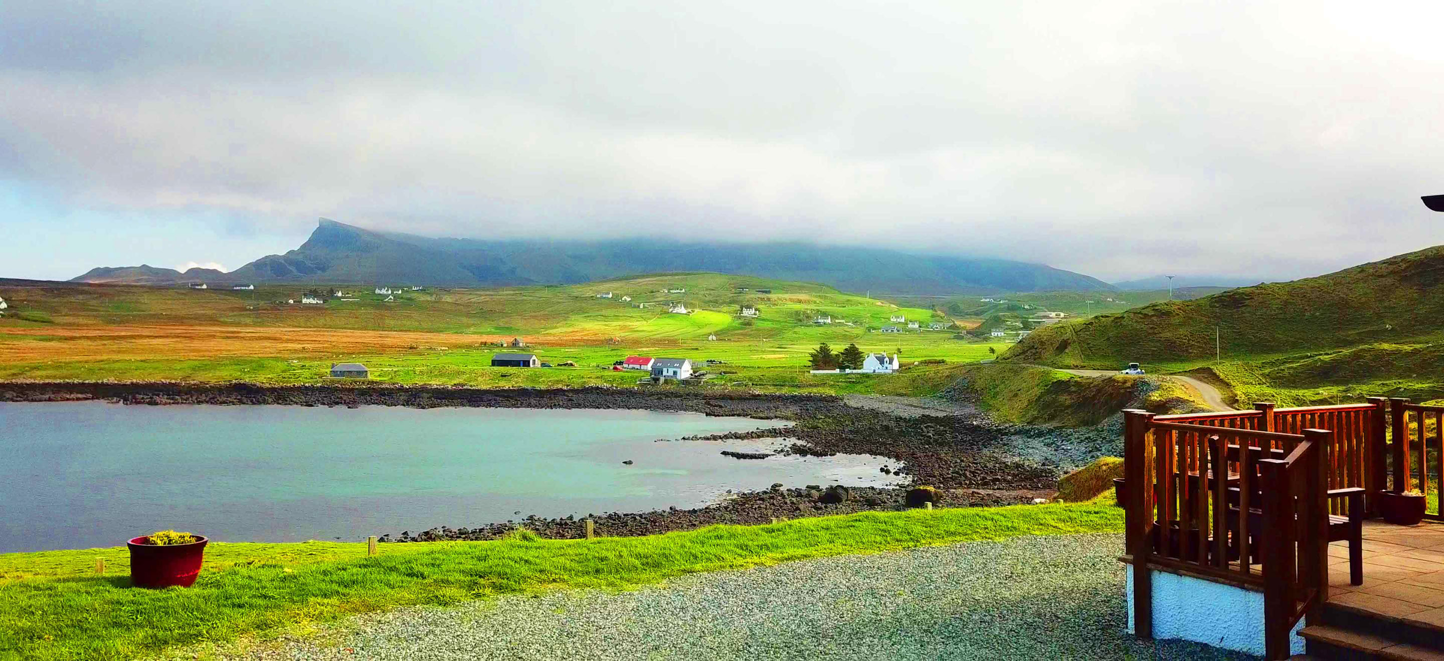 Aird Cottage self catering accommodation looks out on to stunning sea views from our outside seating area