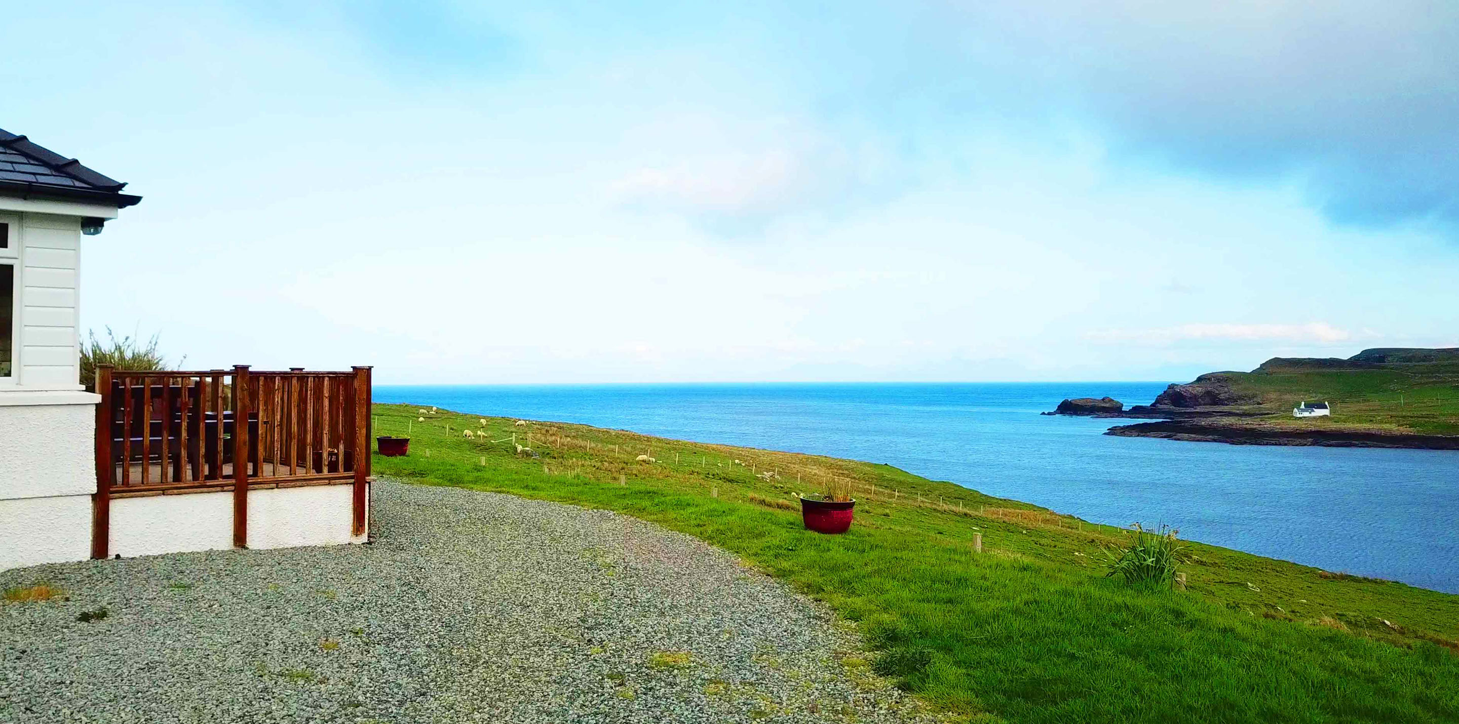 Our self catering accommodation on the Isle of Skye has an outside seating area
